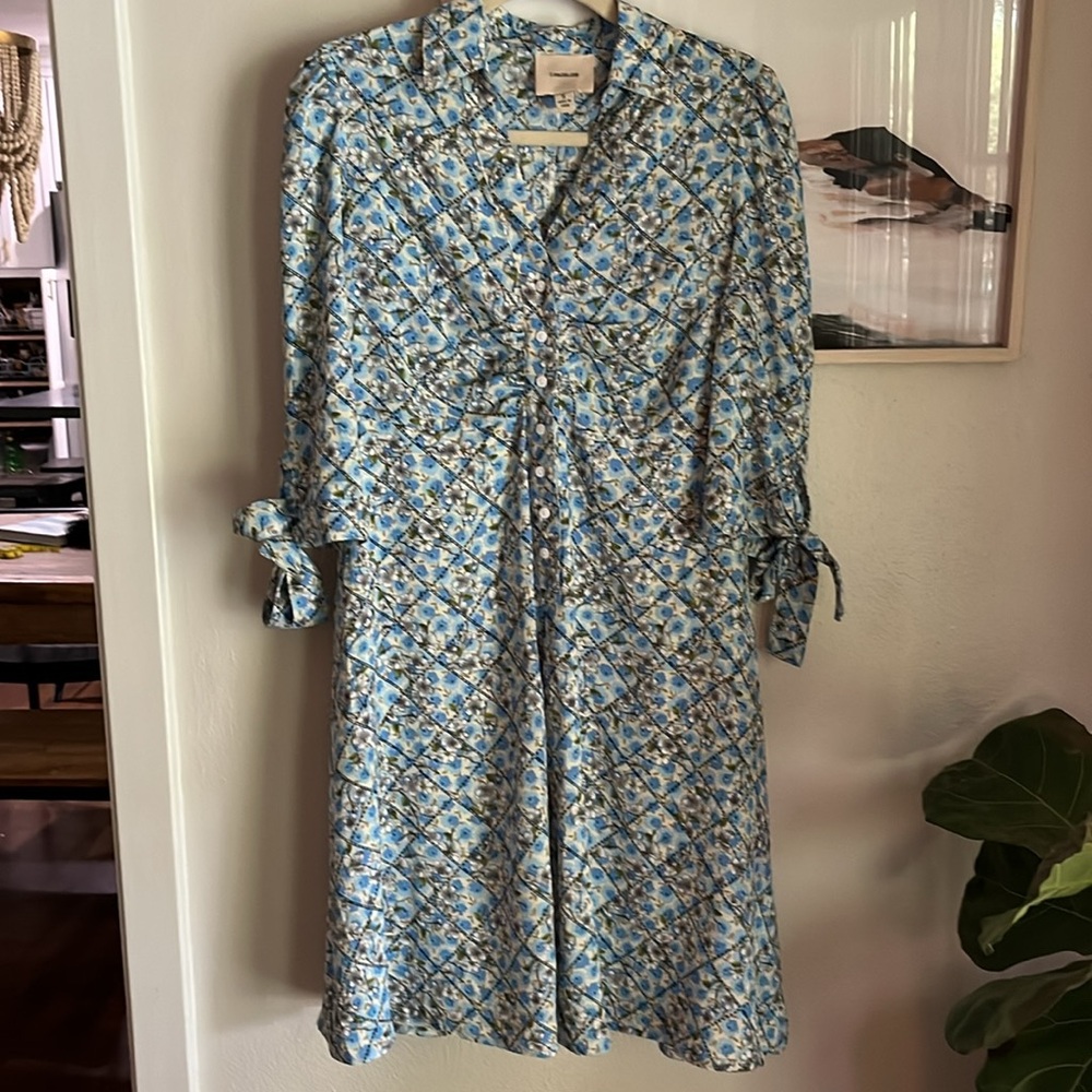 I.MADELINE floral tie-sleeve dress